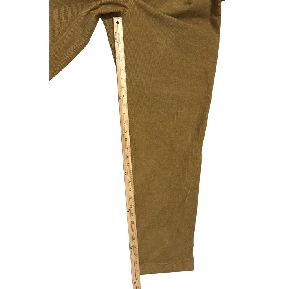 J.Crew Oarsman Corduroy Straight Chino Pant Men 38x32 Khaki Tan Brown Stretch
